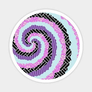 Happy boho spiral japanese pattern Magnet